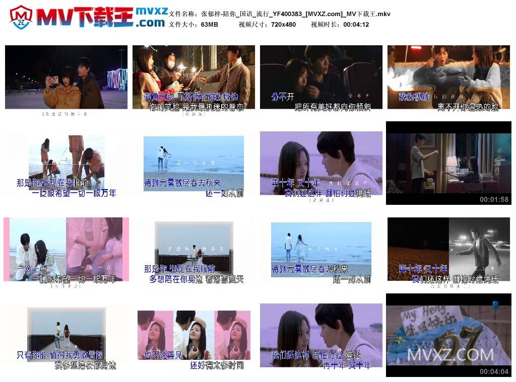 张郁梓-陪你_国语_流行_YF400383